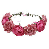 Floral Garland - Flower Girl Hair Accessories, Metal color - 18.